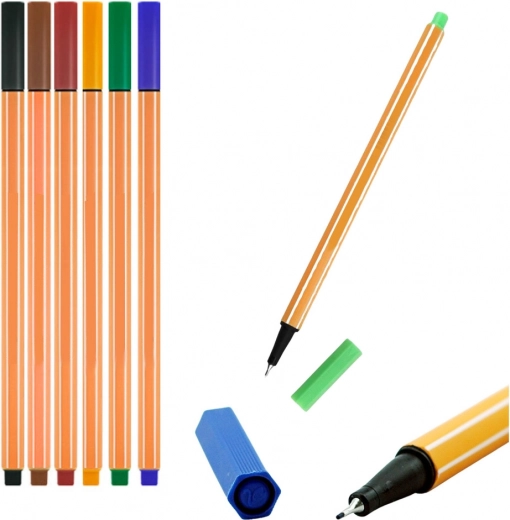 Zestaw kolorowych linerów LEAN, grubość 0,4 mm, 6 szt.