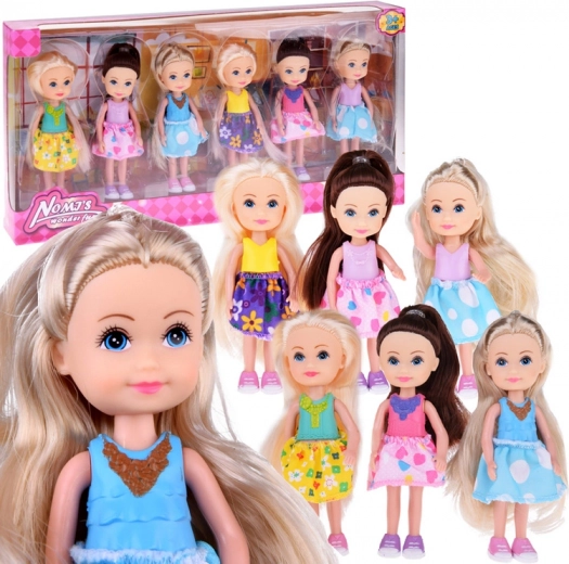 Piękne mini lalki 12 cm zestaw 6 sztuk