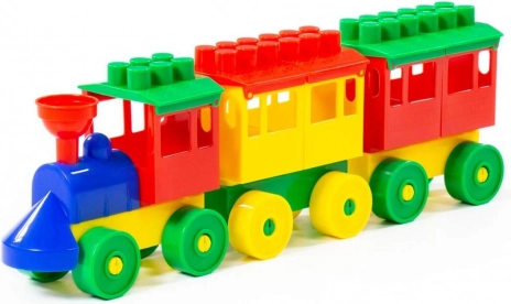 Kolorowy plastikowy zestaw kolejowy dla dzieci 3+ lat