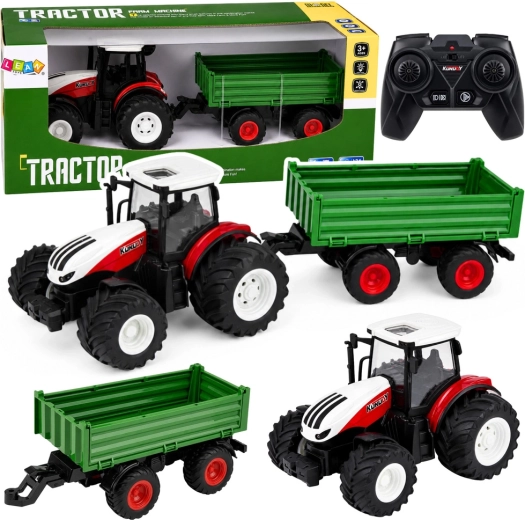 Traktor zdalnie sterowany z wywrotką 1:24 ze światłami i dźwiękami
