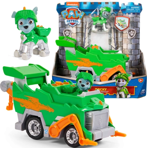 Paw Patrol rycerski pojazd ratunkowy Rocky z figurką