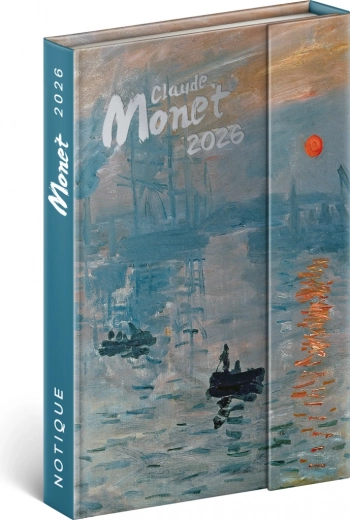 Tygodniowy magnetyczny dziennik Claude Monet 2026, 11 x 16 cm