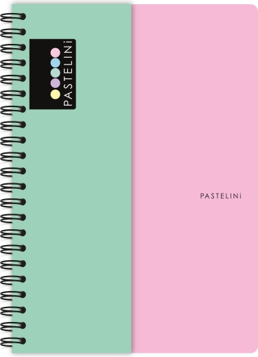 Notes w kratkę A4 PASTELINI różowo‑zielony