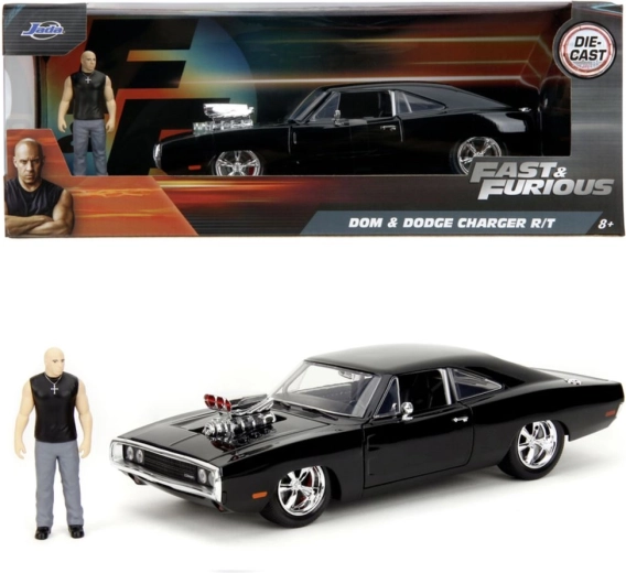 Jada Toys Fast & Furious 1970 Dodge Charger z figurką Dominica Toretta