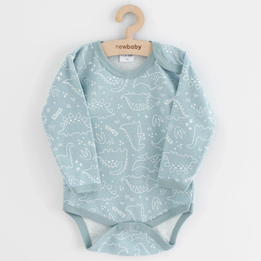 Niemowlęce body z dinozaurem New Baby Classic II, miętowe