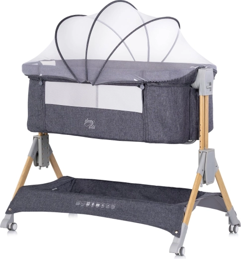 Chipolino SleepNFold 2w1 łóżeczko dostawne charcoal