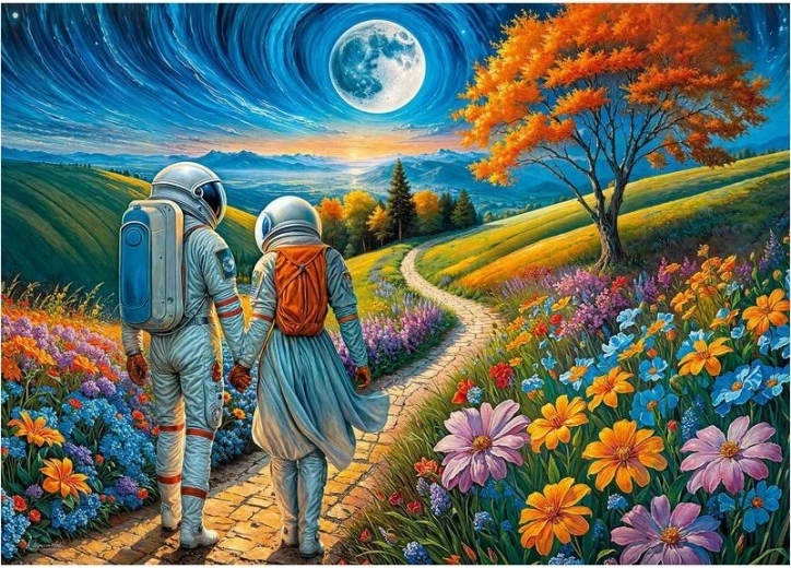 Puzzle CHERRY PAZZI – Kosmiczna miłość, 1000 elementów