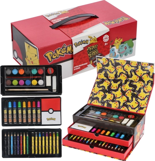 Walizka do rysowania Pokémon – zestaw plastyczny w walizce