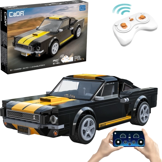 Outletowy zestaw konstrukcyjny CaDA RC – samochód wyścigowy Shelby GT 350H z uszkodzonym opakowaniem