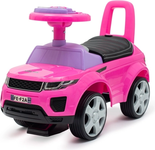 Dziecięcy jeździk Baby Mix Prime SUV różowy z siedzeniem ze skóry ekologicznej