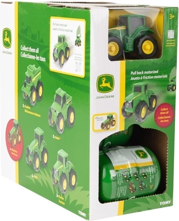 Tomy John Deere niespodzianka w kapsule – mini pojazd rolniczy z napędem pull-back