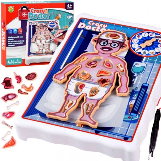Elektroniczna gra zwariowany doktor z pęsetą i organami