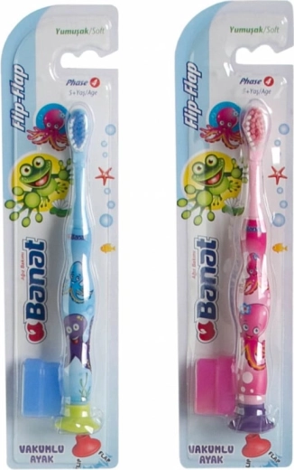 BANAT FlipFlap Junior Soft miękka dziecięca szczoteczka do zębów, miękka, 5+