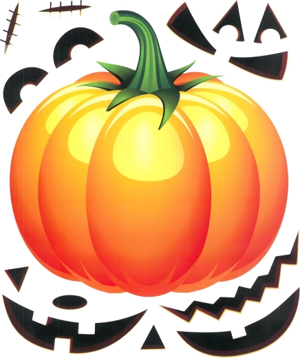 Halloweenowe naklejki na okna dynie – 15 elementów