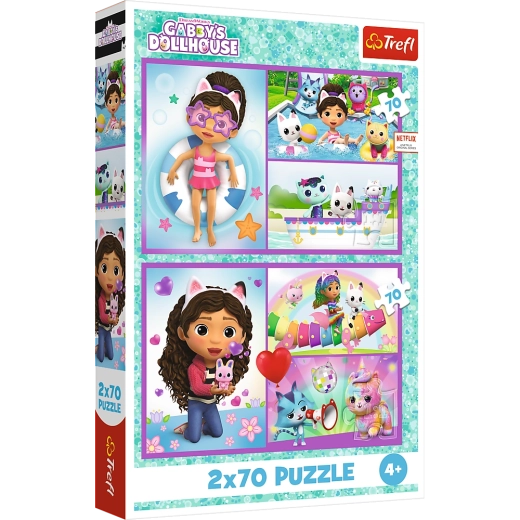 Puzzle Gabby Gabinowy zaczarowany domek 2w1, 2x70 elementów