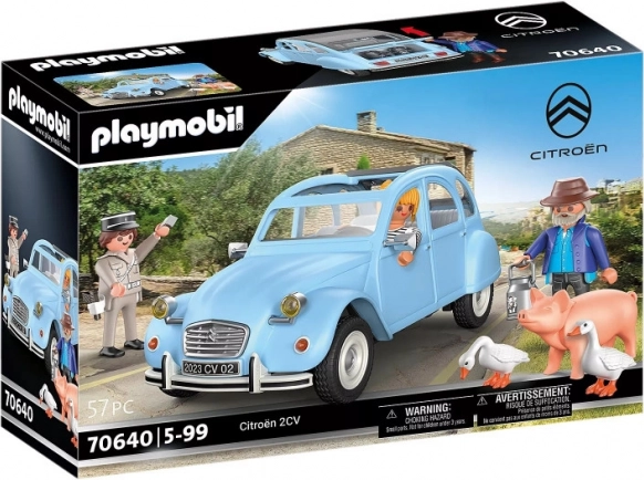 Playmobil Citroën 2CV – kultowe retro auto z figurkami i akcesoriami