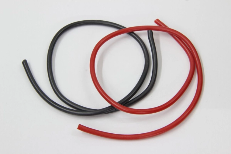 Silikonowe przewody 1,5 mm² 1 m czerwone/czarne