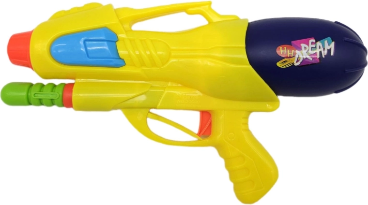 Pistolet na wodę z pompką 29 cm, żółty - 1 sztuka