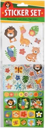 Trzy rodzaje naklejek w jednym opakowaniu