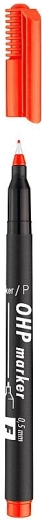 Permanentny marker ICO OHP F czerwony 0,5 mm