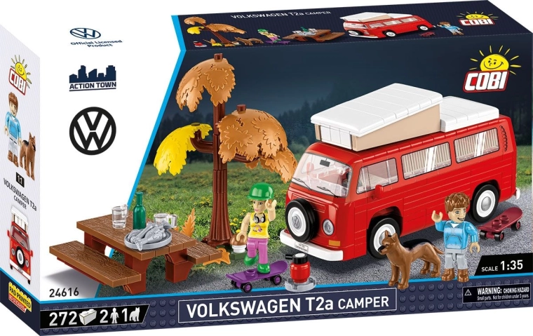 Cobi Volkswagen T2a camper – zestaw konstrukcyjny 1:35 (272 elementy)