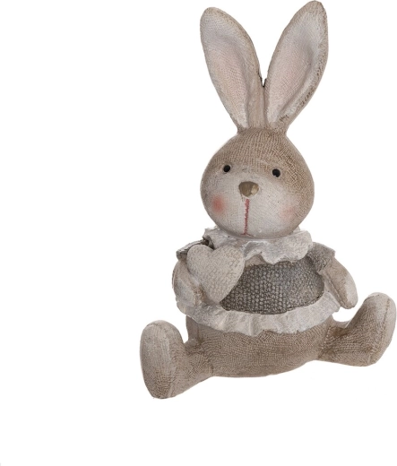 Beżowy ceramiczny zajączek 14 cm