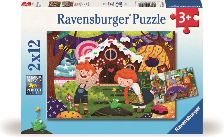 Ravensburger puzzle Magiczny świat bajek 2×12 elementów
