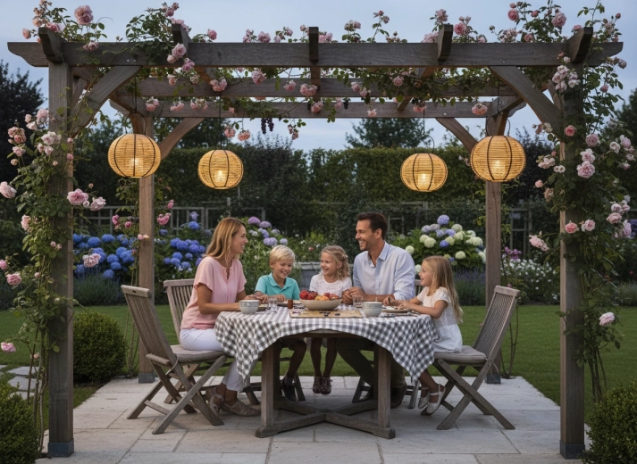 Atmosfera do wieczornych spotkań na zewnątrz