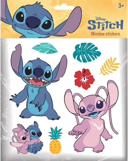 Statyczne naklejki na okna Lilo i Stitch