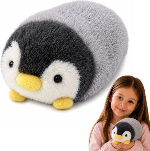 Pluszowy pingwin szaro-biały 16 cm - 1 sztuka