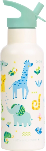 A Little Lovely Company stalowa butelka na napoje 500 ml – dżungla