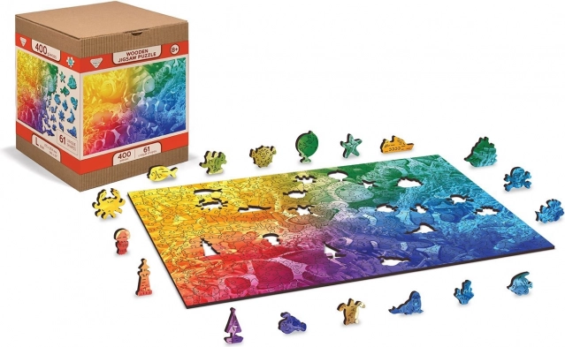Drewniane puzzle Tropikalne ryby 2w1 – 100 elementów