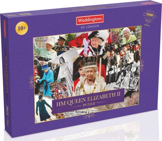Puzzle Jej Wysokość Elżbieta II – kolaż 1000 elementów