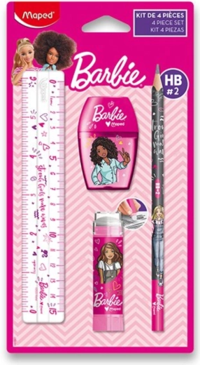 Maped zestaw piśmienniczy BARBIE, 4‑częściowy zestaw szkolny