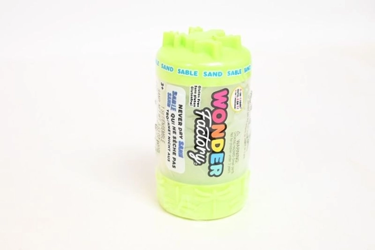 MGA Wonder Factory NeverDrySand zielony piasek kinetyczny z wałkiem 4w1