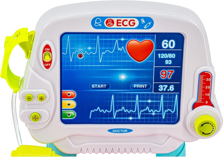 Interaktywny monitor EKG na wózku