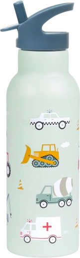 A Little Lovely Company stalowa butelka na napoje 500 ml – Pojazdy