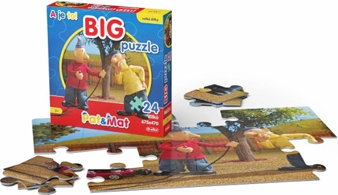 Pat a Mat Puzzle BIG 1 – dwustronne puzzle podłogowe 24 elementy