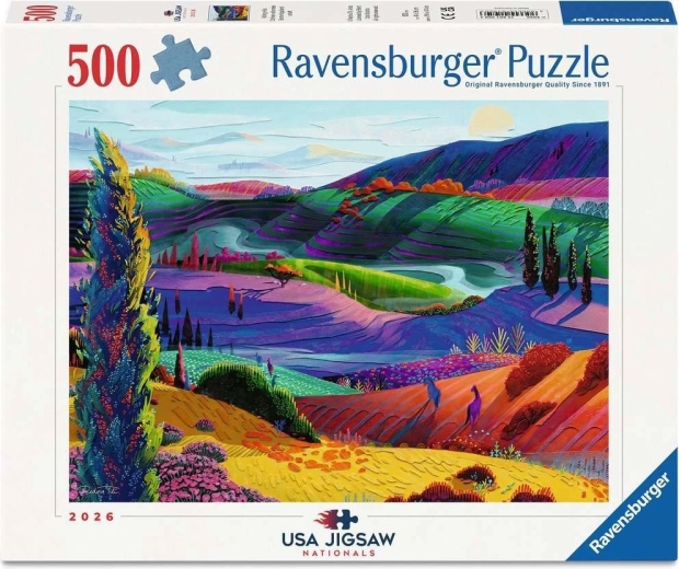 Puzzle Ravensburger USA Jigsaw Nationals 2026 – Falujące wzgórza (500 elementów)