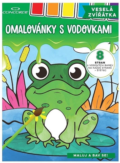 Kolorowanki z akwarelami CONCORDE Wesołe zwierzątka A4