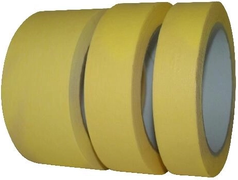 Krepowa taśma maskująca 25 mm × 50 m żółta do 60 °C