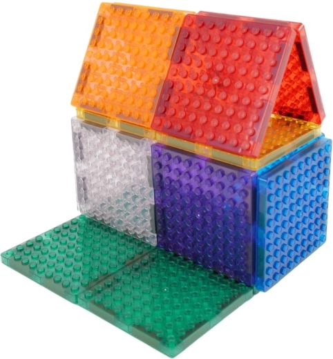 Cleverclixx magnetyczny zestaw konstrukcyjny Brick Tiles Pack Intense – 16 szt.