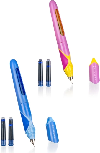 Ergonomiczne pióro wieczne na naboje 0,7 mm + 2 wkłady