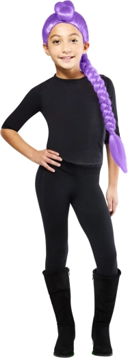 Fioletowa warkoczowa peruka Rumi do cosplayu K‑pop