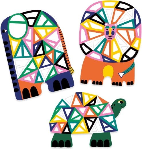 Łatwe mozaiki ze zwierzętami z sawanny