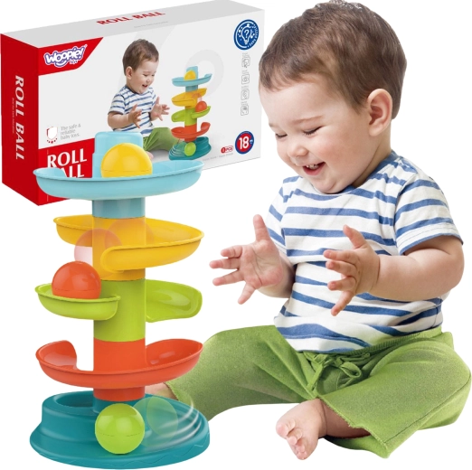 Woopie Dziecięca Tor Kulkowy Zestaw Spirala + 3 Kulki