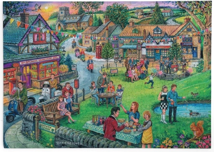 Puzzle House of Puzzles Wiejska uroczystość w stylu lat sześćdziesiątych, 250 dużych elementów
