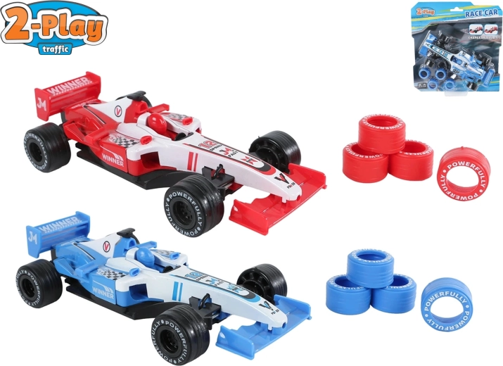 Wyścigówka 2-Play Traffic z napędem pull-back 17 cm