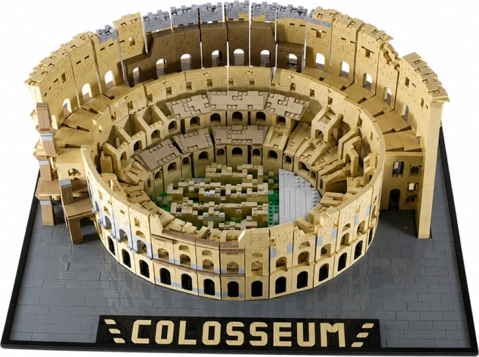 Monumentalny model Koloseum na ekspozycyjnej podstawce
