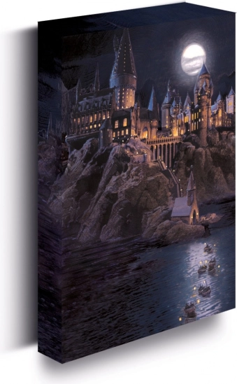 Obraz LED świecący 30x40 cm, Harry Potter – zamek Hogwart
